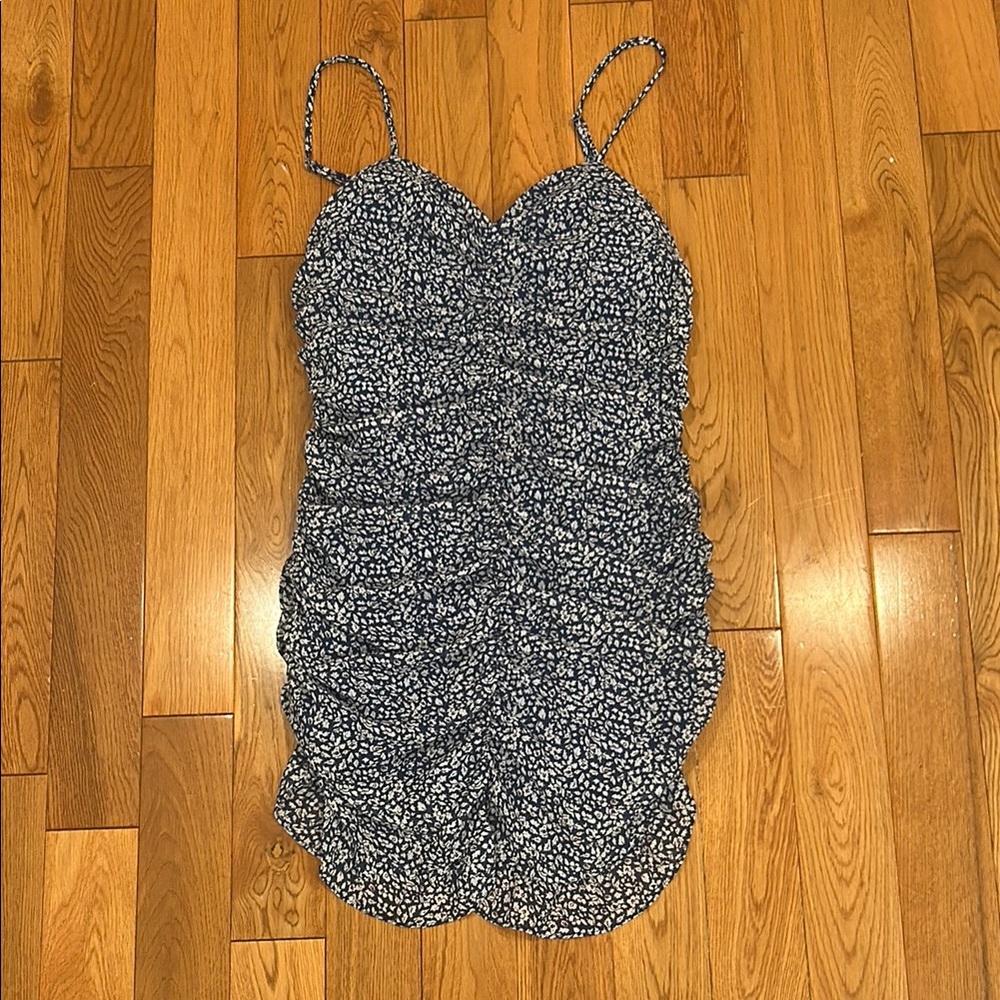Lulu's Blue and White Floral Patterned Dress